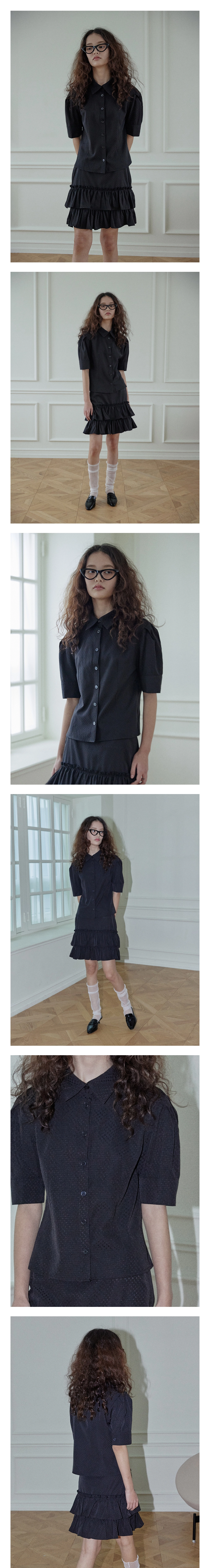 Girls uniform shirt / Black