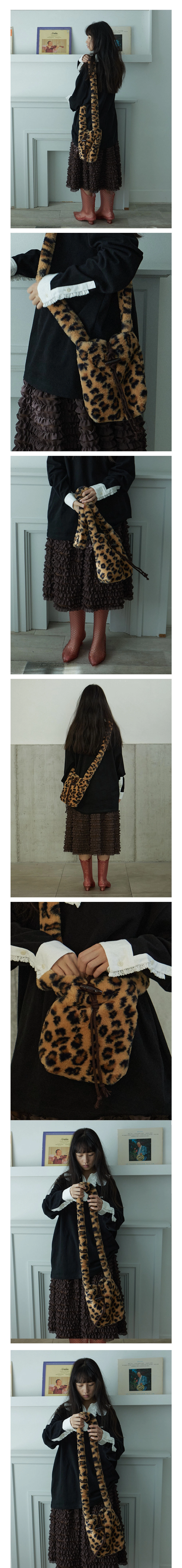 Baby Leopard Fur Bag_Brown