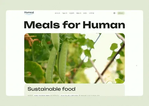 HUMEAL Inc. | 식물성 파우더 제조 기업 웹사이트