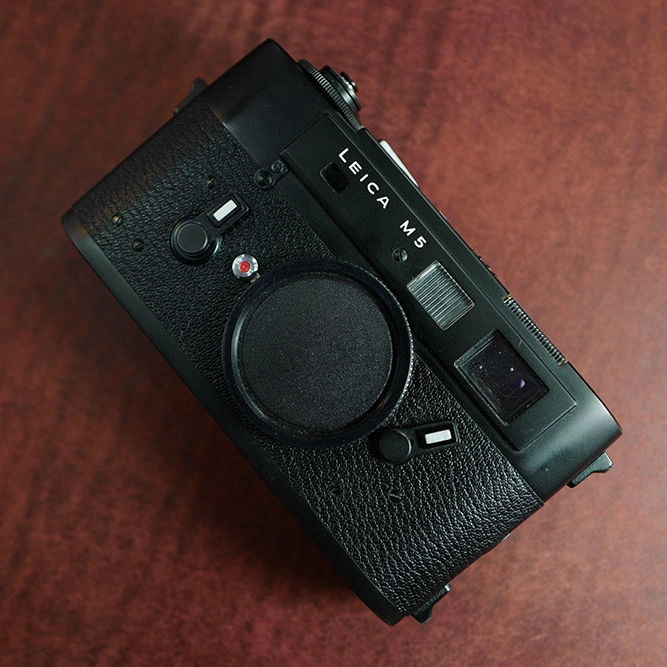 Leica M5 / Real leather skin : LEICA CASES & STRAPS by handcraft