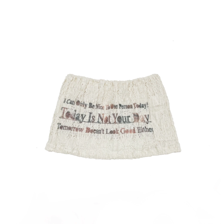 スカート 604service 24ss SKIRT archive TODAY IS NOT YOUR DAY SKIRT : 604SERVICE
