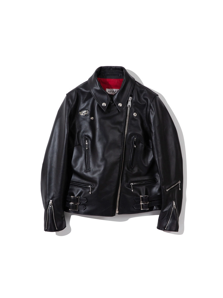 391 Lightning Jacket / Tight Fit / Red Cotton / Black
