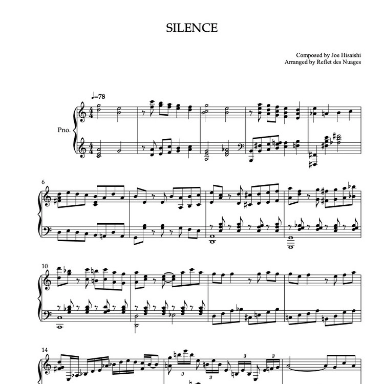 PIANO SOLO SHEET MUSIC] For You : MUSICALIBRA