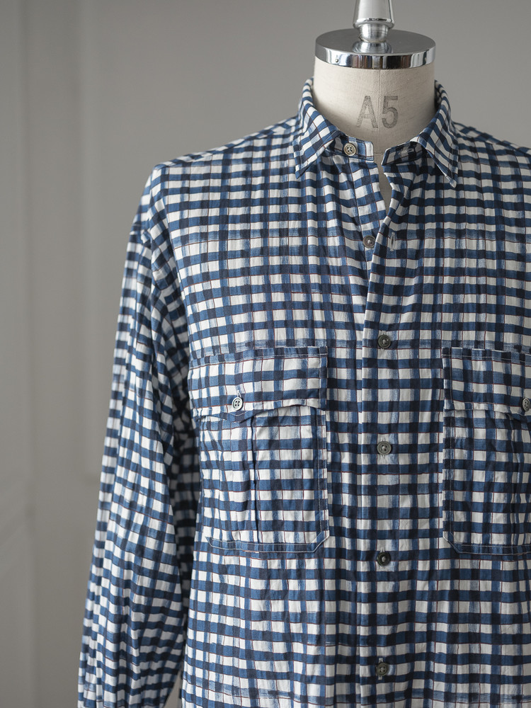 Porter Classic [포터 클래식] - Roll Up 水彩 Gingham Shirt : W2KEND