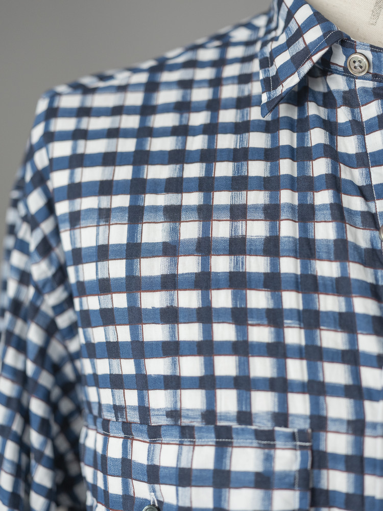 Porter Classic [포터 클래식] - Roll Up 水彩 Gingham Shirt : W2KEND