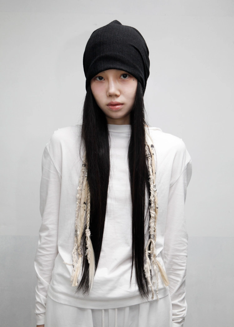 【PASTER】 BRAIDED HAIR KEYRING BEANIE HANDMADE] BRAIDED HAIR KEYRING BEANIE, BLACK : PASTER
