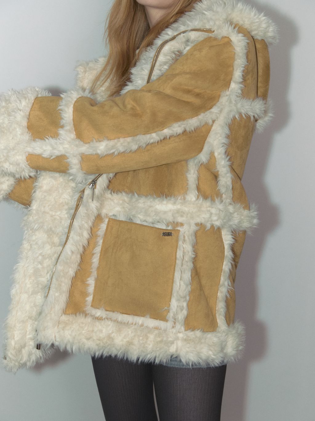 2WAYS SUEDE HOODIE MUSTANG (MUSTARD) : ASURA