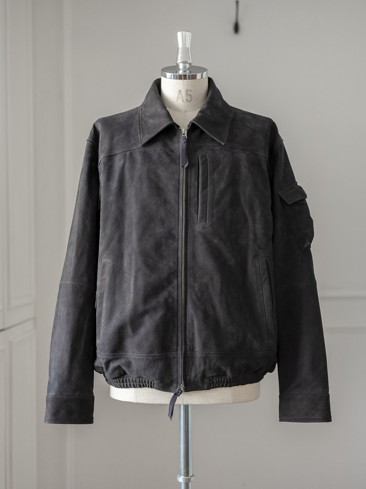 CCU [씨씨유] - Swing Top Jacket (Cow Nubuck) - Navy : W2KEND SHOP