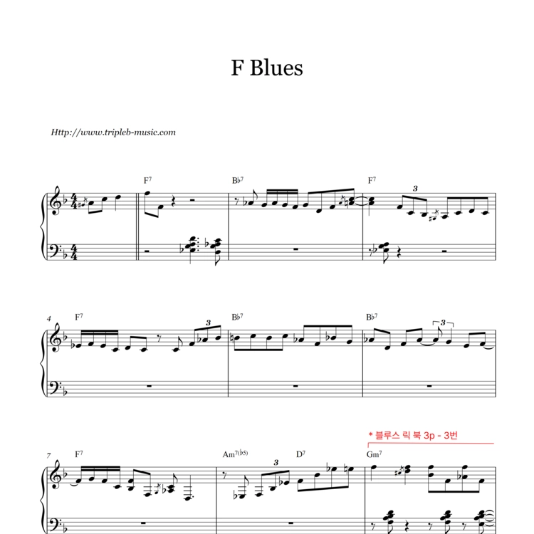 TRIPLE B | Jazz Piano Workbook & Sheet Music PDF Store