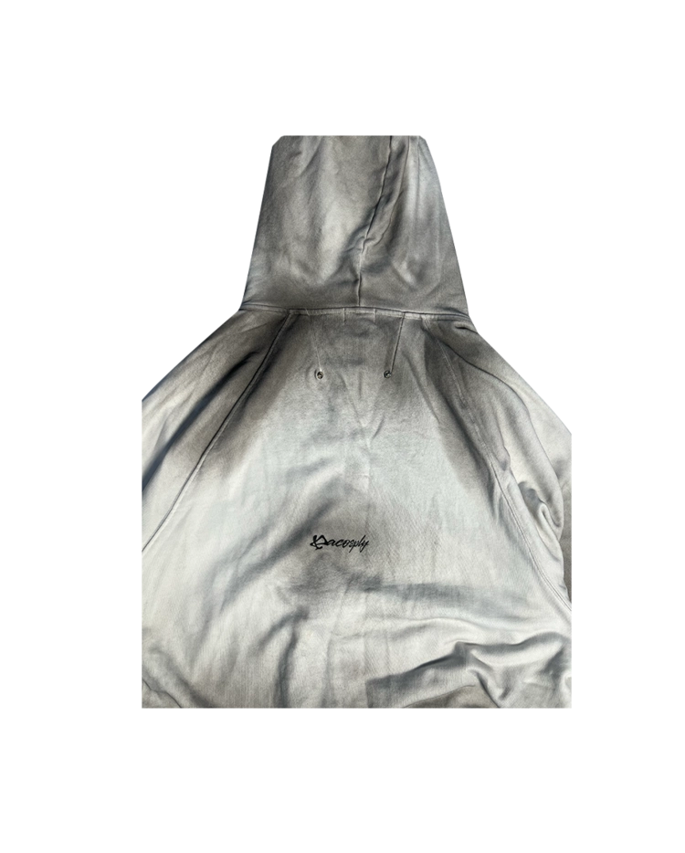 DOLLY DIRTY ZIP UP HOODIE - DIRTY WHITE : PACOSPLY