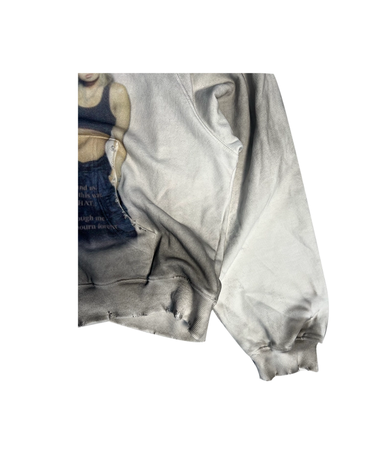 DOLLY DIRTY ZIP UP HOODIE - DIRTY WHITE : PACOSPLY
