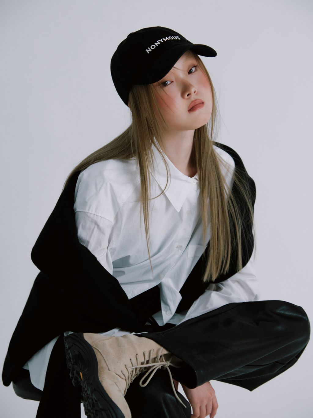 NONYMOUS AA NEW ICONIC PEACHED CAP - BLACK (ABNHBC0040BK) : NONYMOUSAA