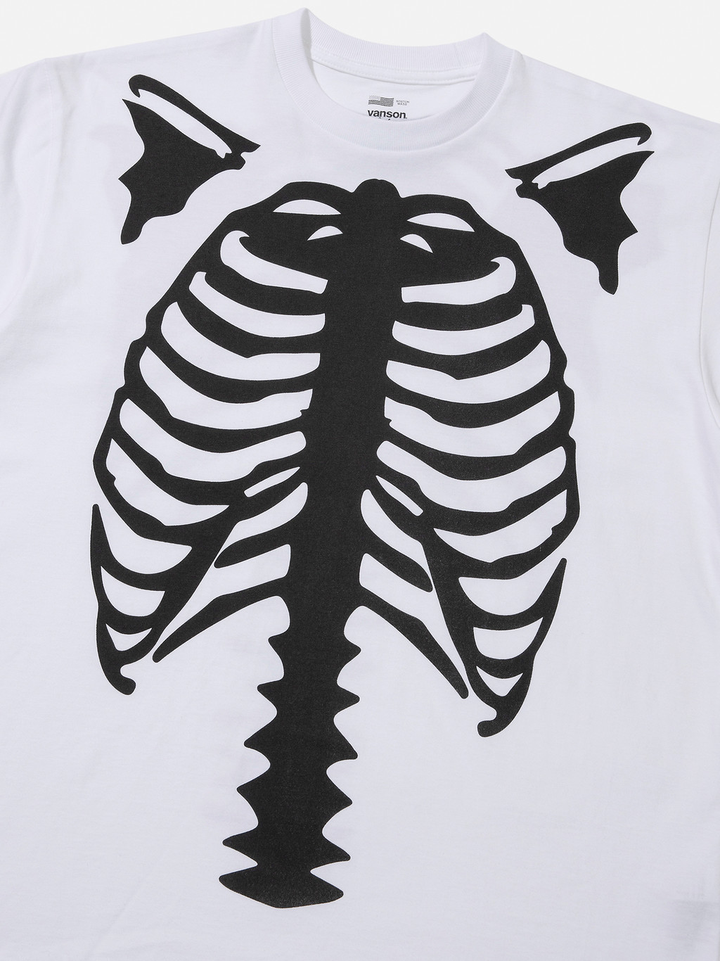 Original Bone Long Sleeve T-shirt / White : HIDEANDRIDE INTL