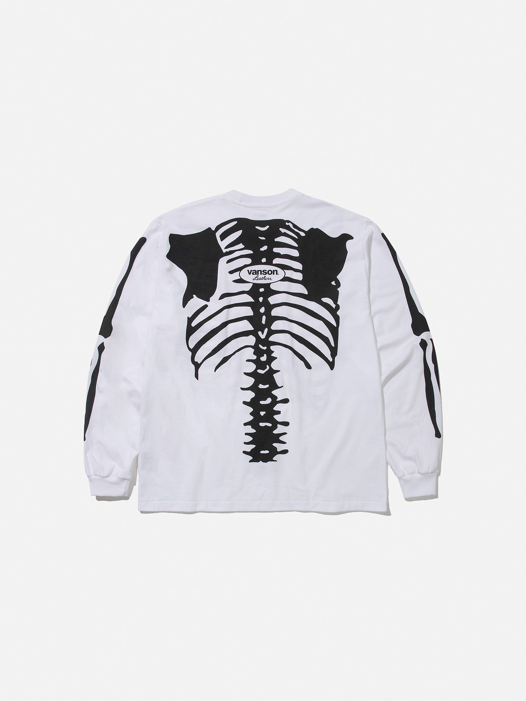 Original Bone Long Sleeve T-shirt / White : HIDEANDRIDE INTL
