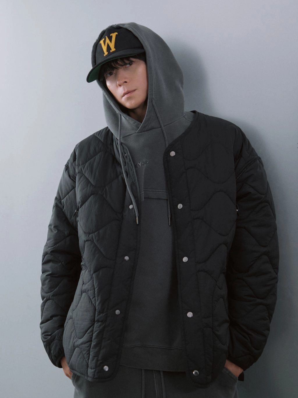 NONYMOUS AA WAVEBACK QUILTED JACKET - BLACK (ABNCJK0010BK