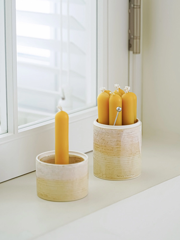 Beeswax Candle Set : honeyflamingo.japan