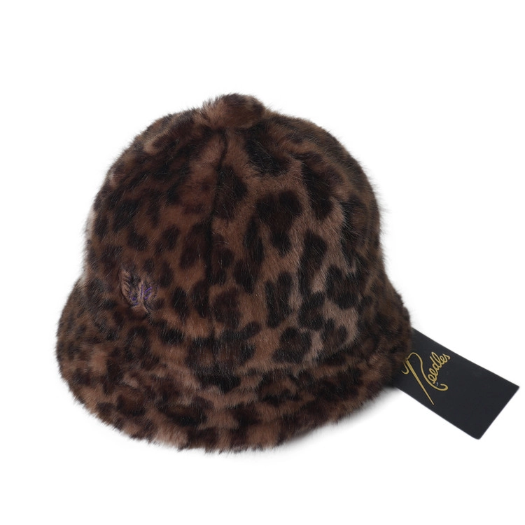 Needles Bermuda Hat - Faux Fur Leopard Needles Bermuda Hat - Green