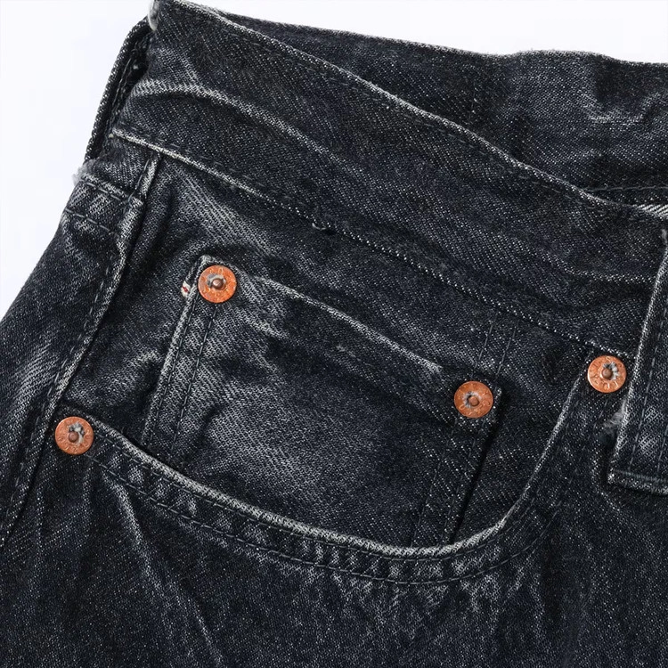 SC42460H ] 14.25oz. Black Denim 1947 Hard Wash Model : Semi