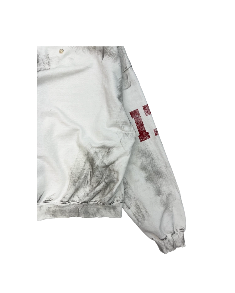 DIRTY FALLING ANGEL ZIP-UP HOODIE - DIRTY WHITE : PACOSPLY