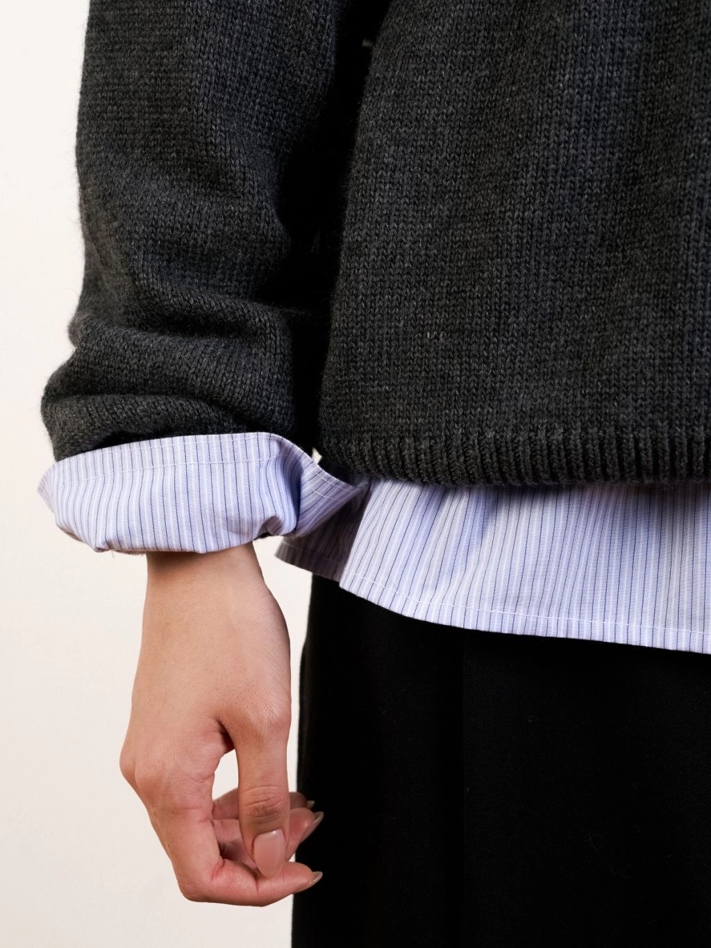 Yak Wool Collar Knit (Charcoal) : 해브해드 Havehad | 바른 도시