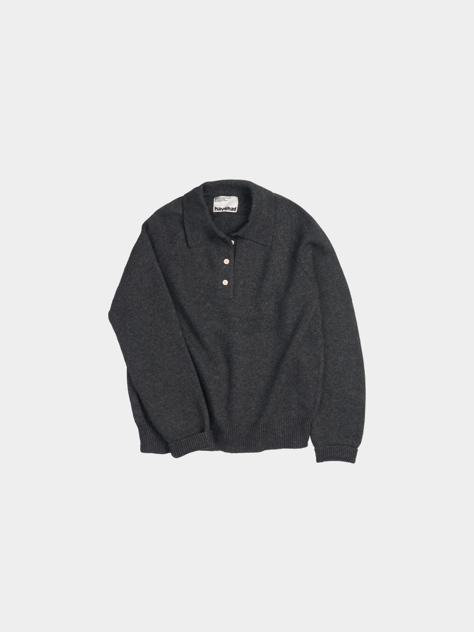 トップス havehad Yak Wool Collar Knit (Charcoal) Yak Wool Collar Knit (Charcoal) : 해브해드 Havehad | 바른 도시
