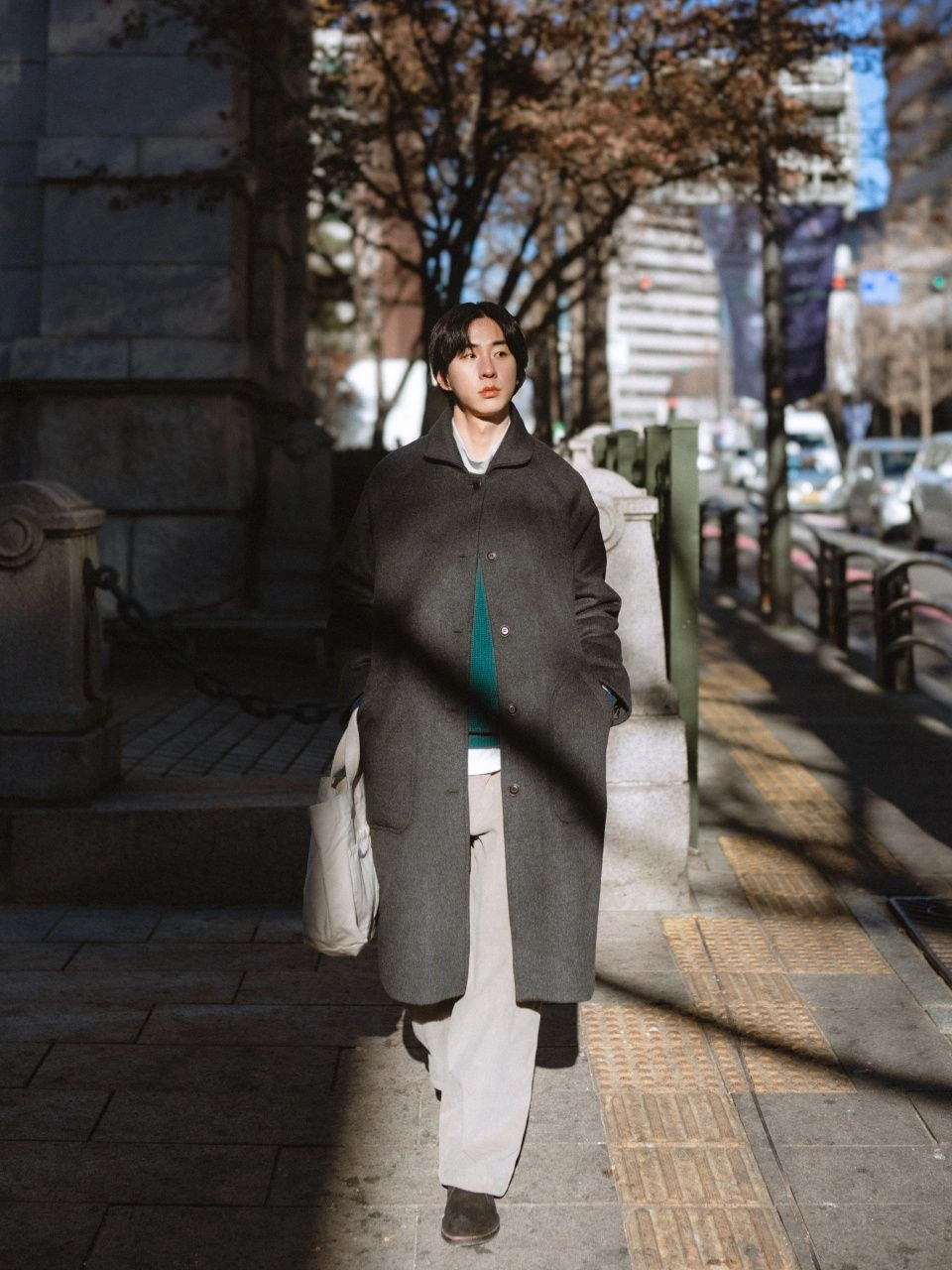 havehad Oversize French Wool Coat チャコール