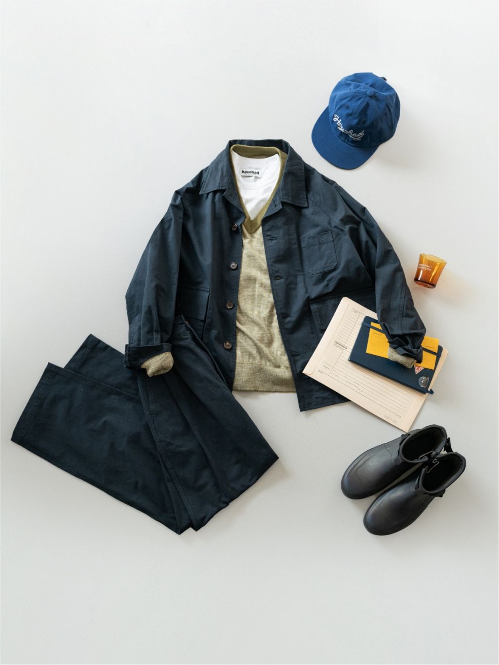 [タグ付] havehad City Worker set-up L (A2) City Worker Club Jacket (Navy) | Havehad