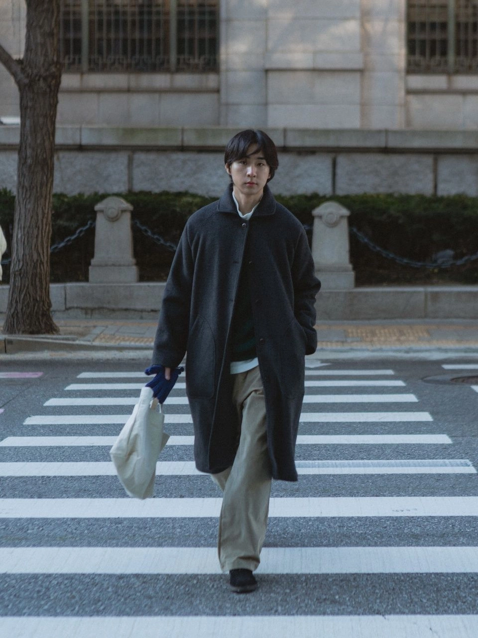 havehad Oversize French Wool Coat Charcoal