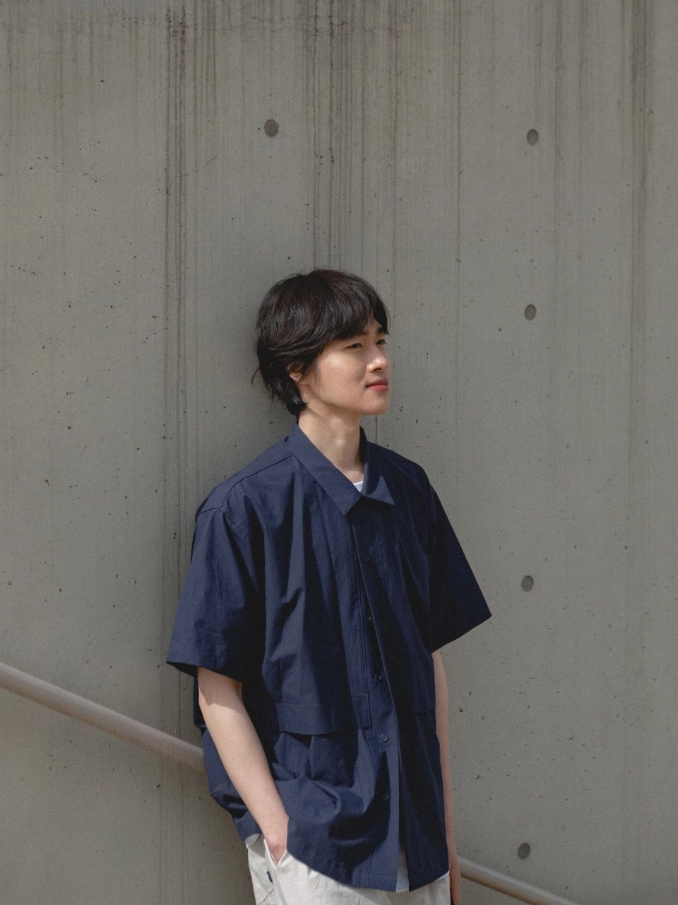 【havehad】Summer easy set-up Navy City Summer Easy Work Shirts (Navy) : 해브해드 Havehad | 바른 도시