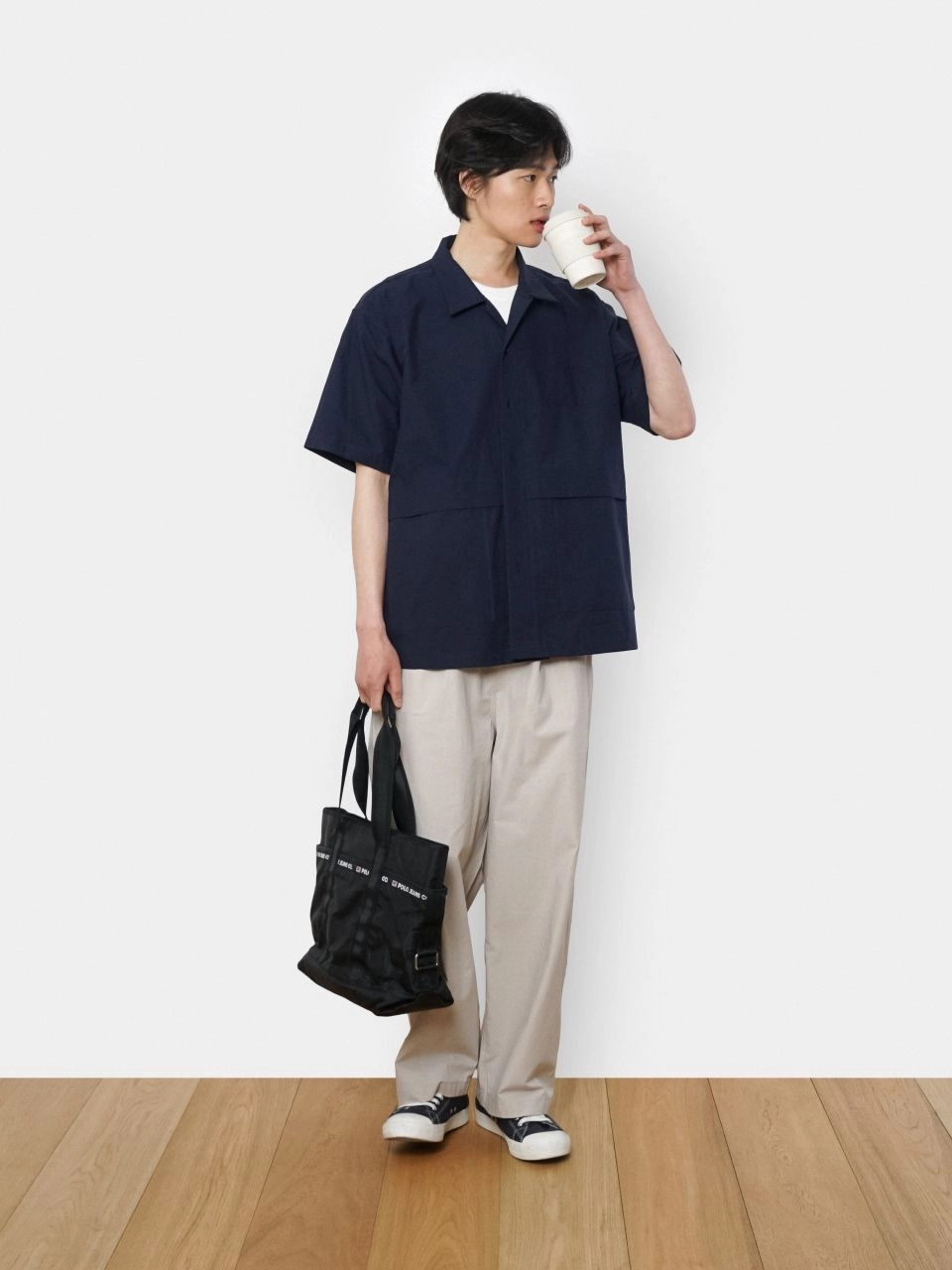 【havehad】Summer easy set-up Navy City Summer Easy Work Shirts (Navy) : 해브해드 Havehad | 바른 도시