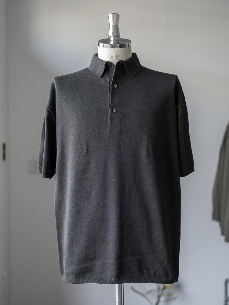 トップス PORTER CLASSIC SEA  COTTON POLO Porter Classic [포터 클래식] - H/W Sea Island Cotton Knit Polo