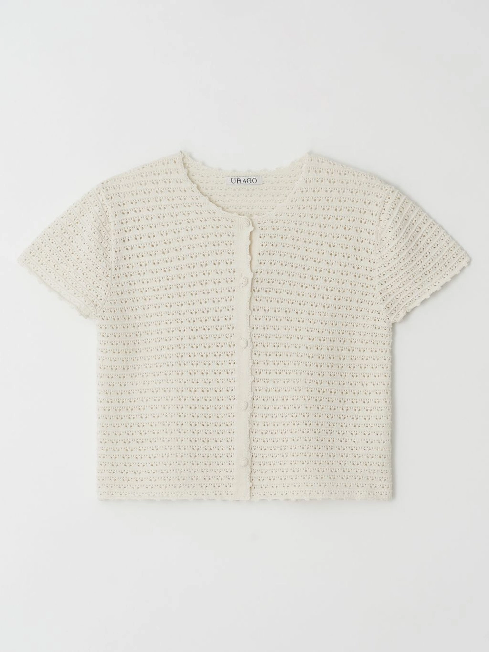 Skashi button half cardigan_2colors : urago