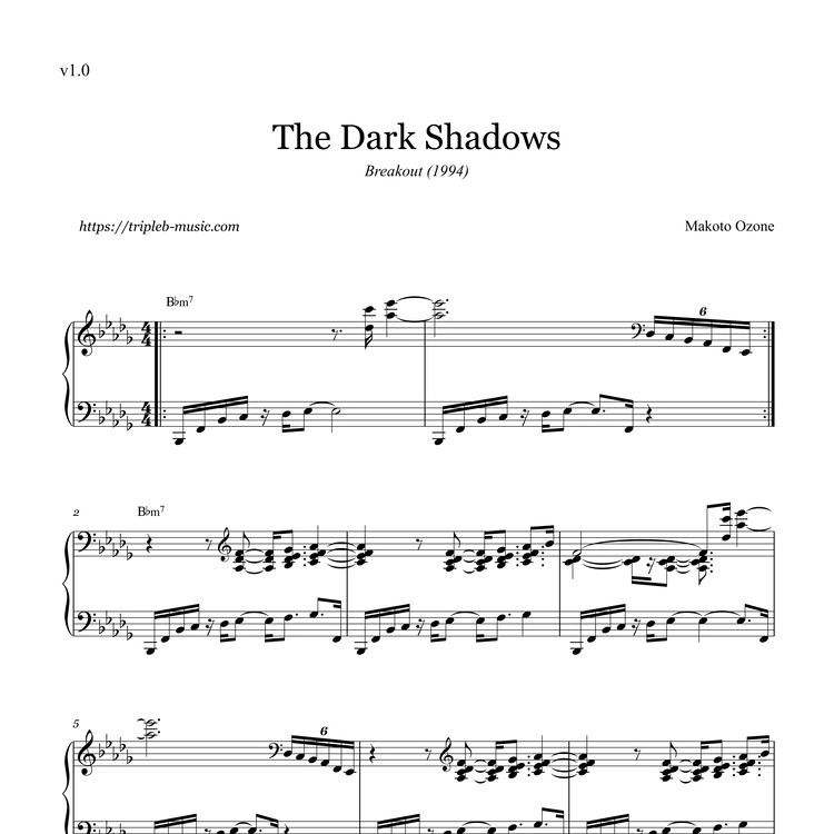 TRIPLE B | Jazz Piano Workbook & Sheet Music PDF Store