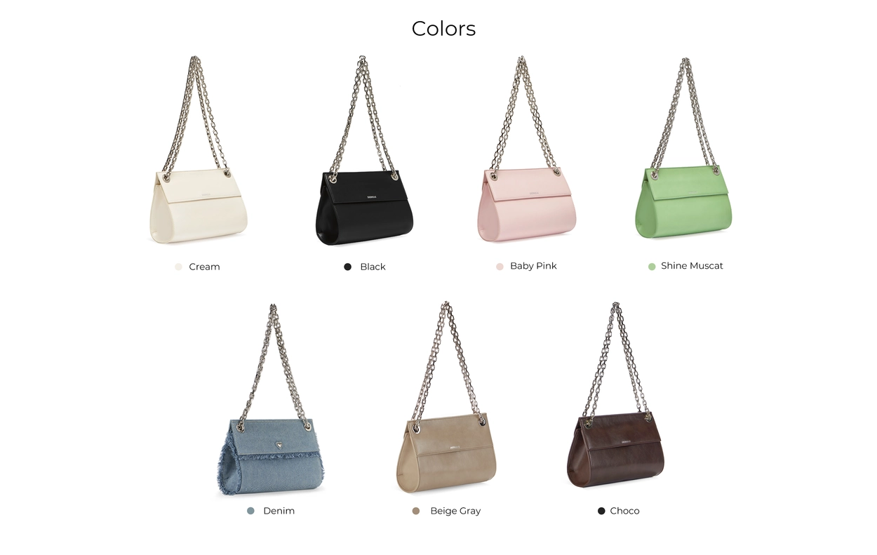 ★DIERNEAS★ PEBBLE Bag (7 Colors) Pebble (Ivory) : ディアニス 公式オンラインストア