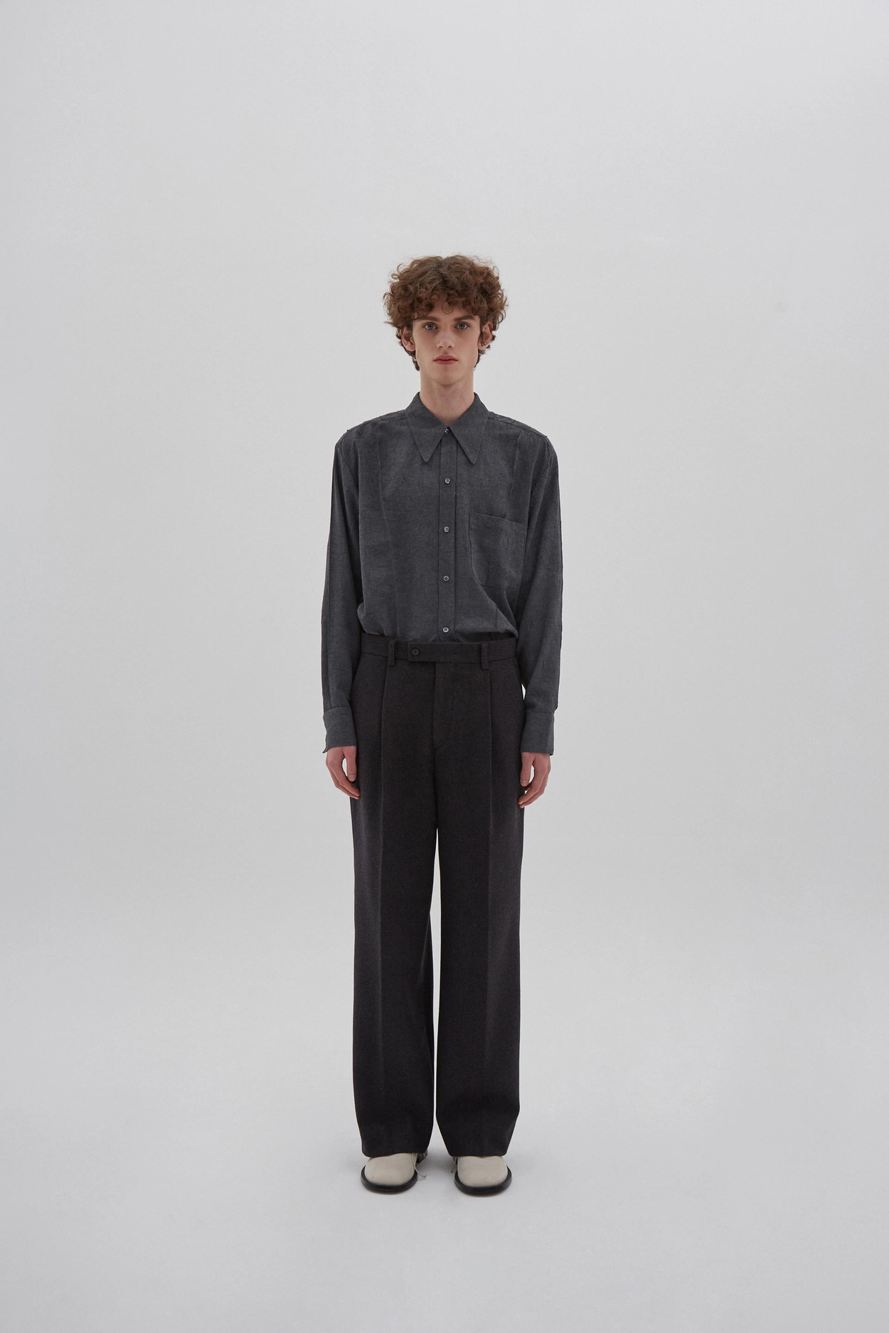 RANDY/Wool Nylon Wide したし Trousers