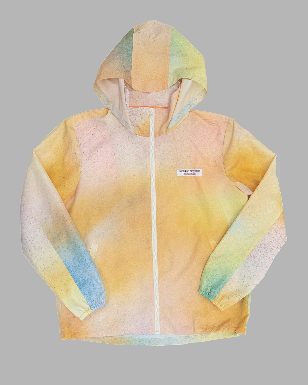 【THE MUSEUM VISITOR】SPRAYED PRINTED WINDBREAKER SPRAYED PRINTED WINDBREAKER (ORANGE) : THE MUSEUM VISITOR