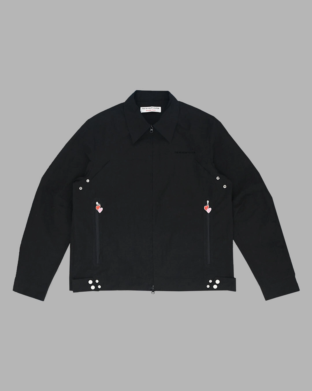 ◆THE MUSEUM VISITOR◆ BERLIN SUMMER JACKET BLACK 07363 GUT LIFE PAINTED COTTON WORK JACKET (BLACK) : THE MUSEUM VISITOR