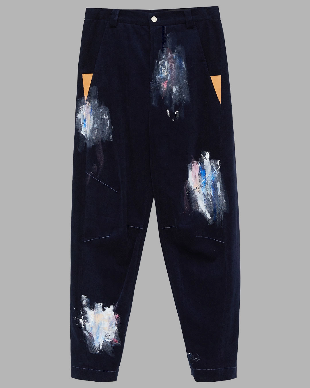◆THE MUSEUM VISITOR◆ HAND PAINTED WIDE PANTS BROWN 07663 HAND PAINTED WIDE PANTS BROWN : THE MUSEUM VISITOR