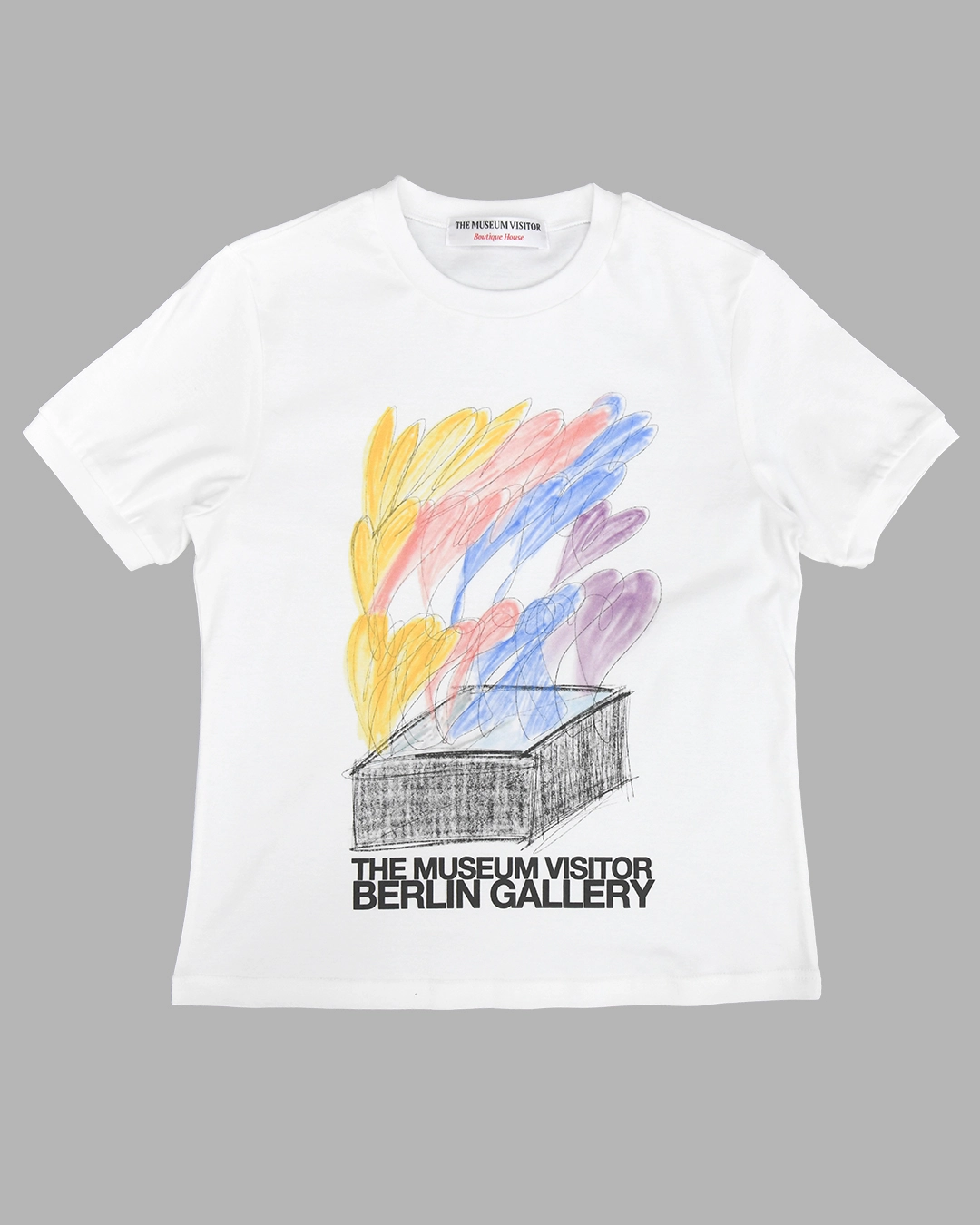 【THE MUSEUM VISITOR】FLOWER VELVET PRINTED T-SHIRTS (WHITE) THE MUSEUM VISITOR FLOWER VELVET PRINTED T-SHIRTS MY672