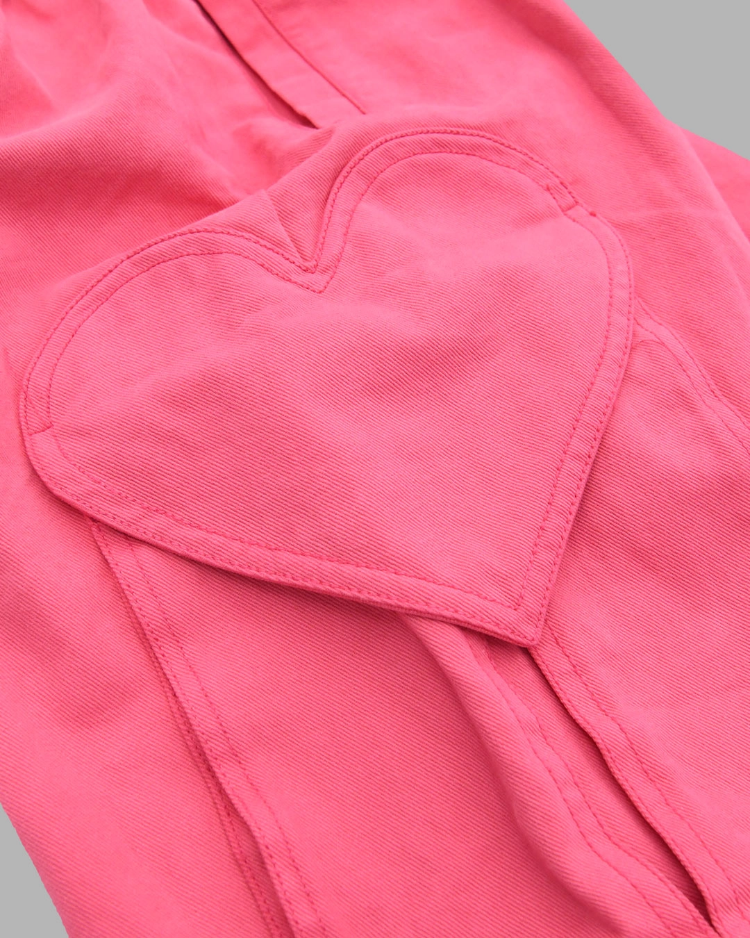 HEART POCKET DYEING PANTS (PINK) : THE MUSEUM VISITOR