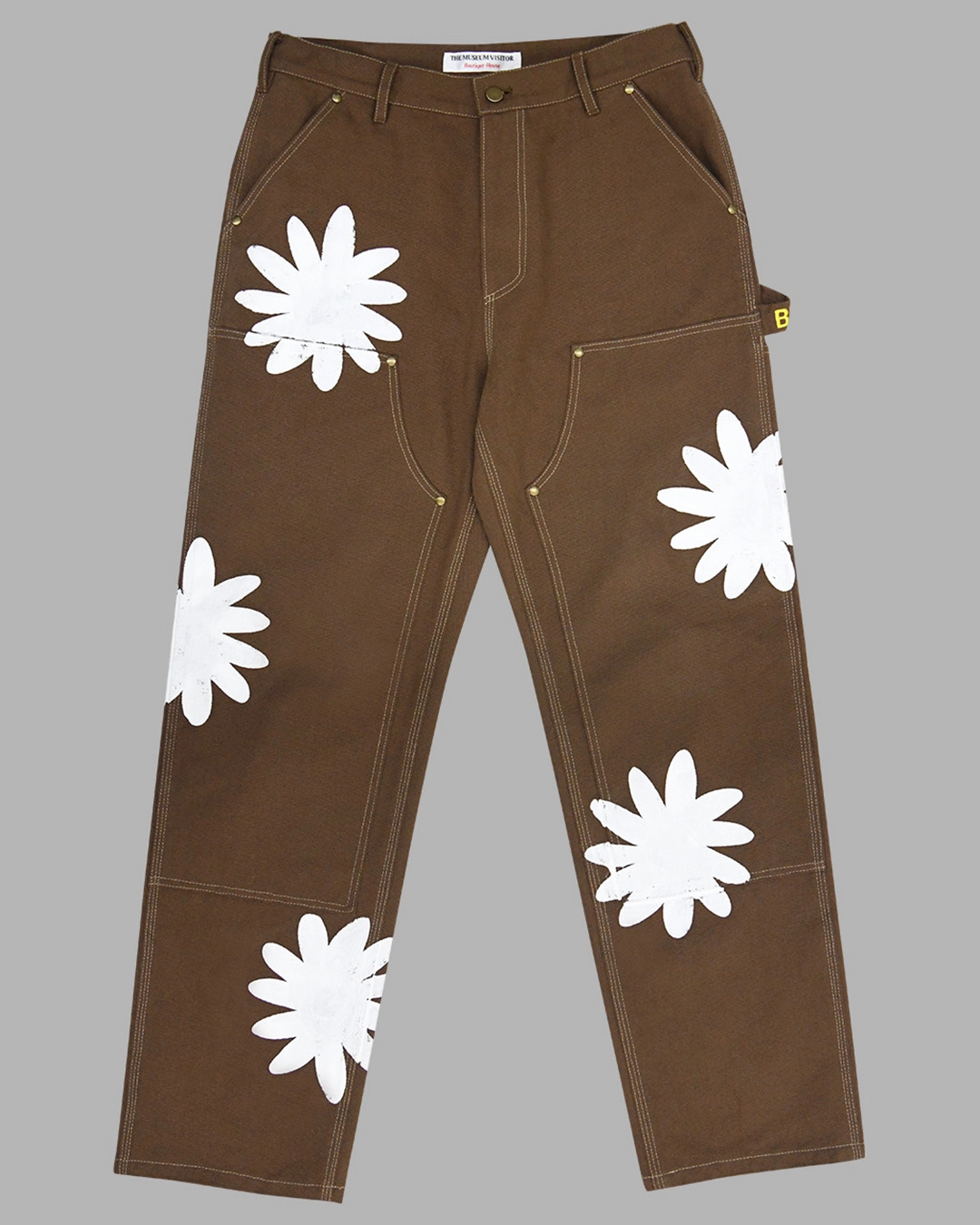 [THE MUSEUM VISITOR]★HEART TWO POCKET COTTON PANTS HEART POCKET DYEING PANTS (PINK) : THE MUSEUM VISITOR