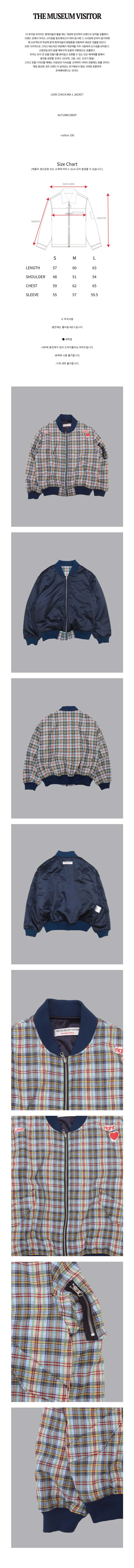 THE MUSEUM VISITOR★韓国★人気★男女兼用★LOVE CHECK JACKET THE MUSEUM VISITOR]☆韓国人気☆LOVE CHECK JACKET