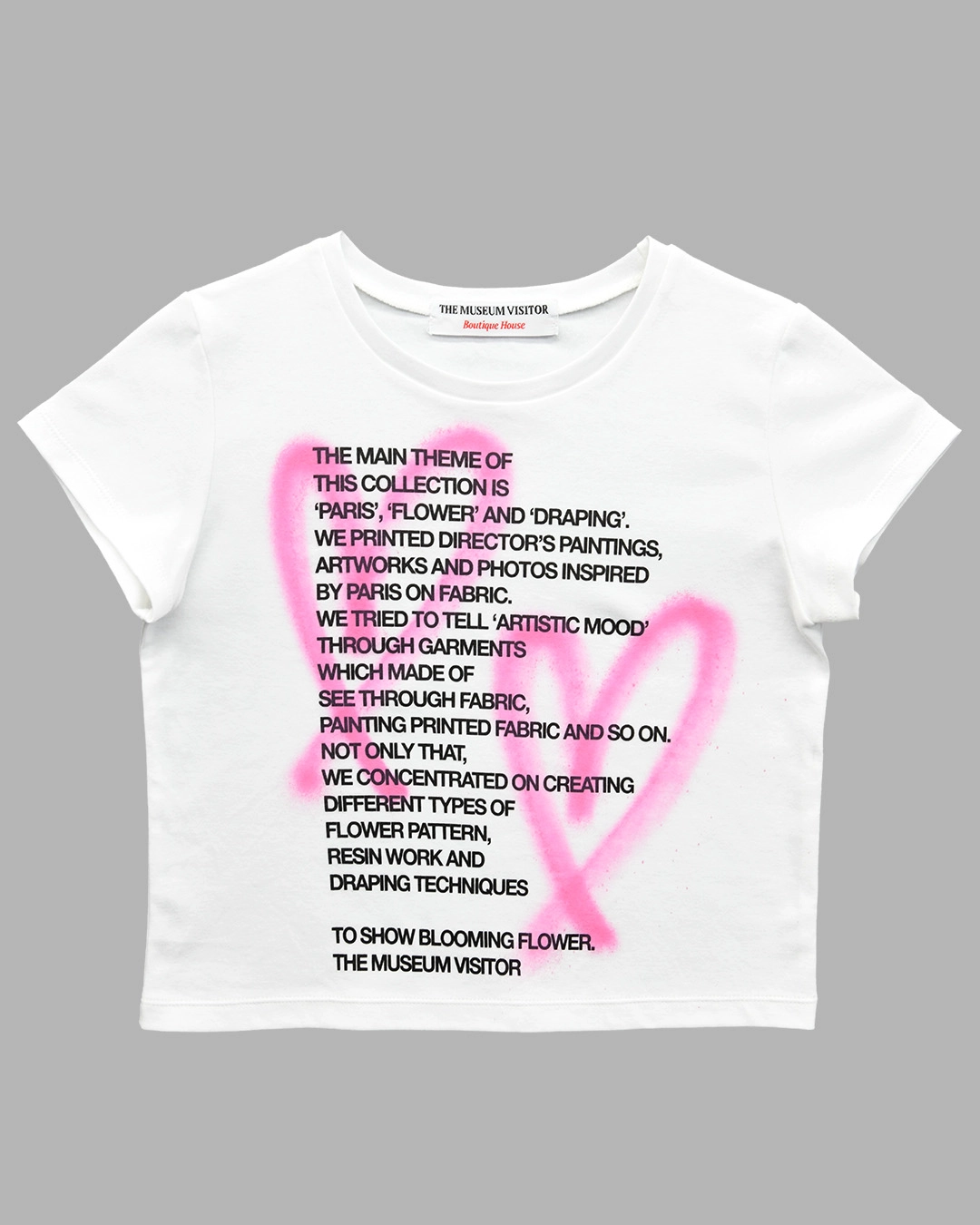 Tシャツ・カットソー THE MUSEUM VISITOR HEART SPRAY PRINTED SWEATSHIRTS WHITE 111 THE MUSEUM VISITOR HEART SPRAY PRINTED SWEATSHIRTS MY1500