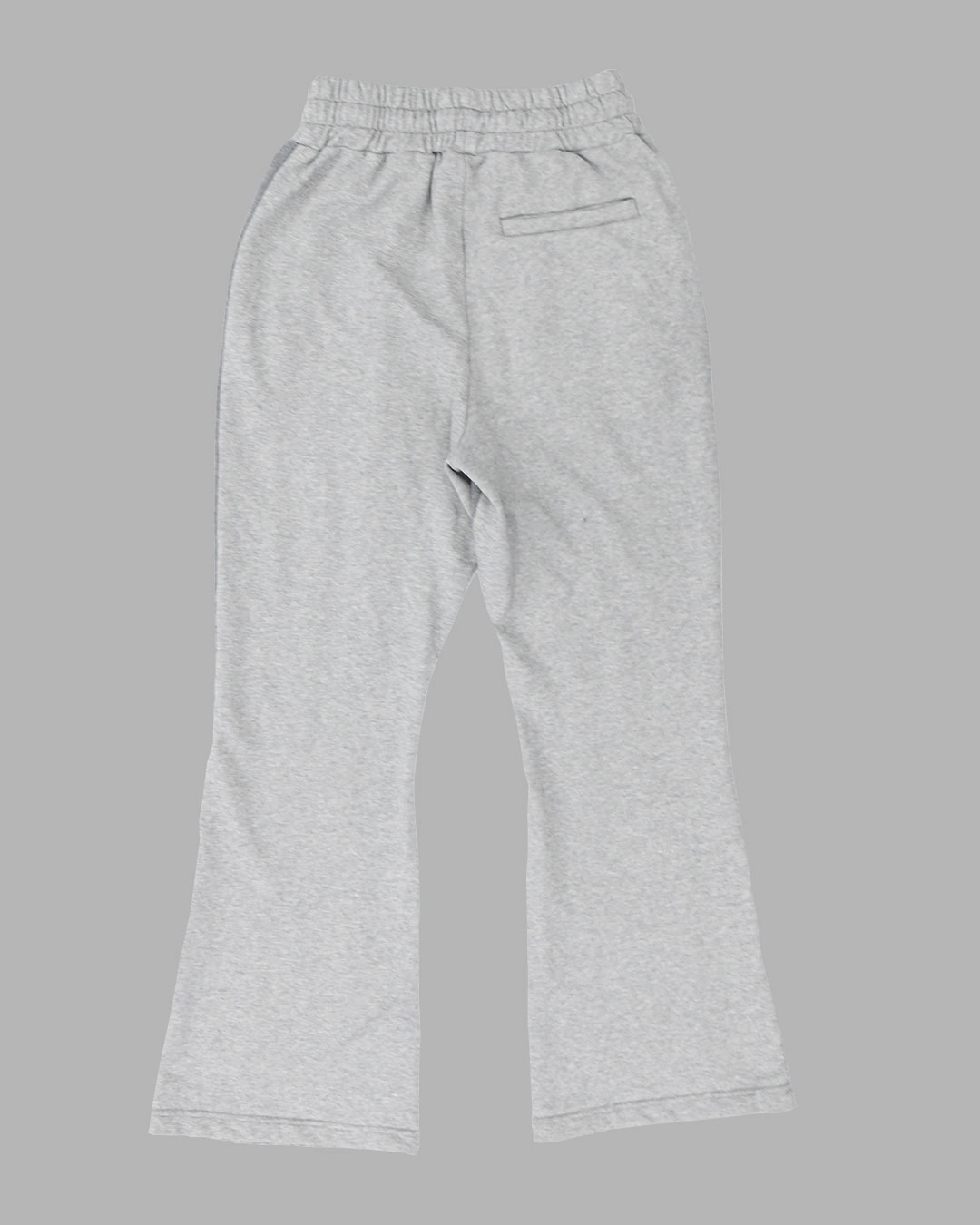 LEATHER PATCH SWEAT PANTS (GREY) : THE MUSEUM VISITOR