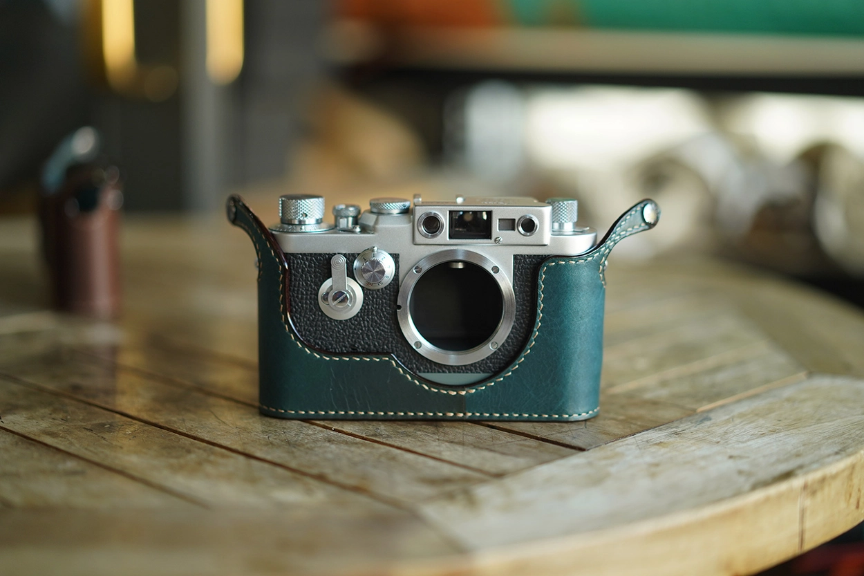 Amazon.com : Handmade Genuine Real Leather Half Camera Case