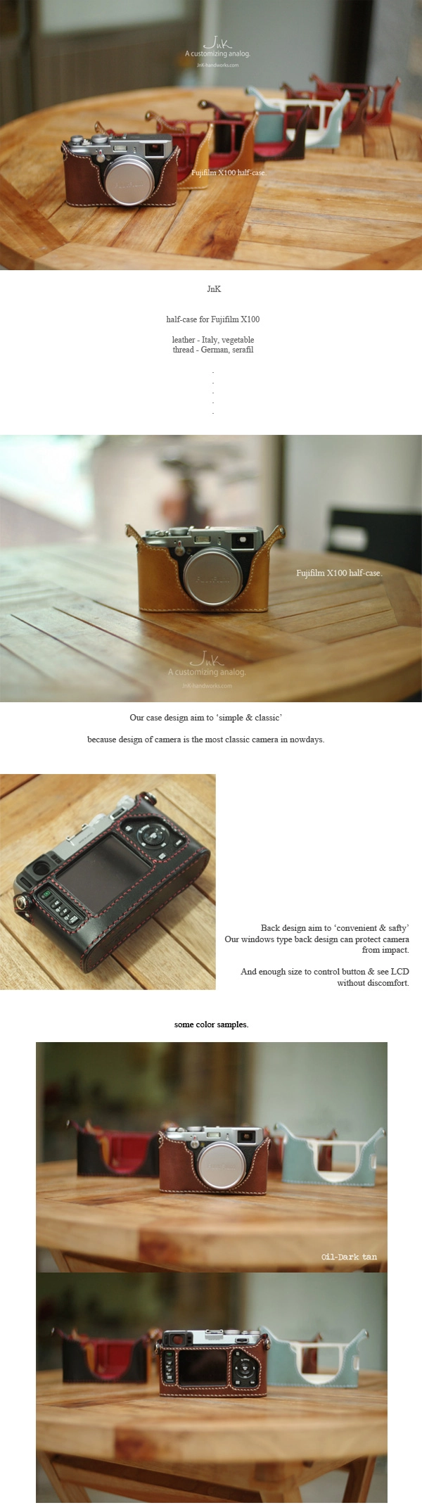 Fujifilm X100/ X100s half case : LEICA CASES & STRAPS by handcraft