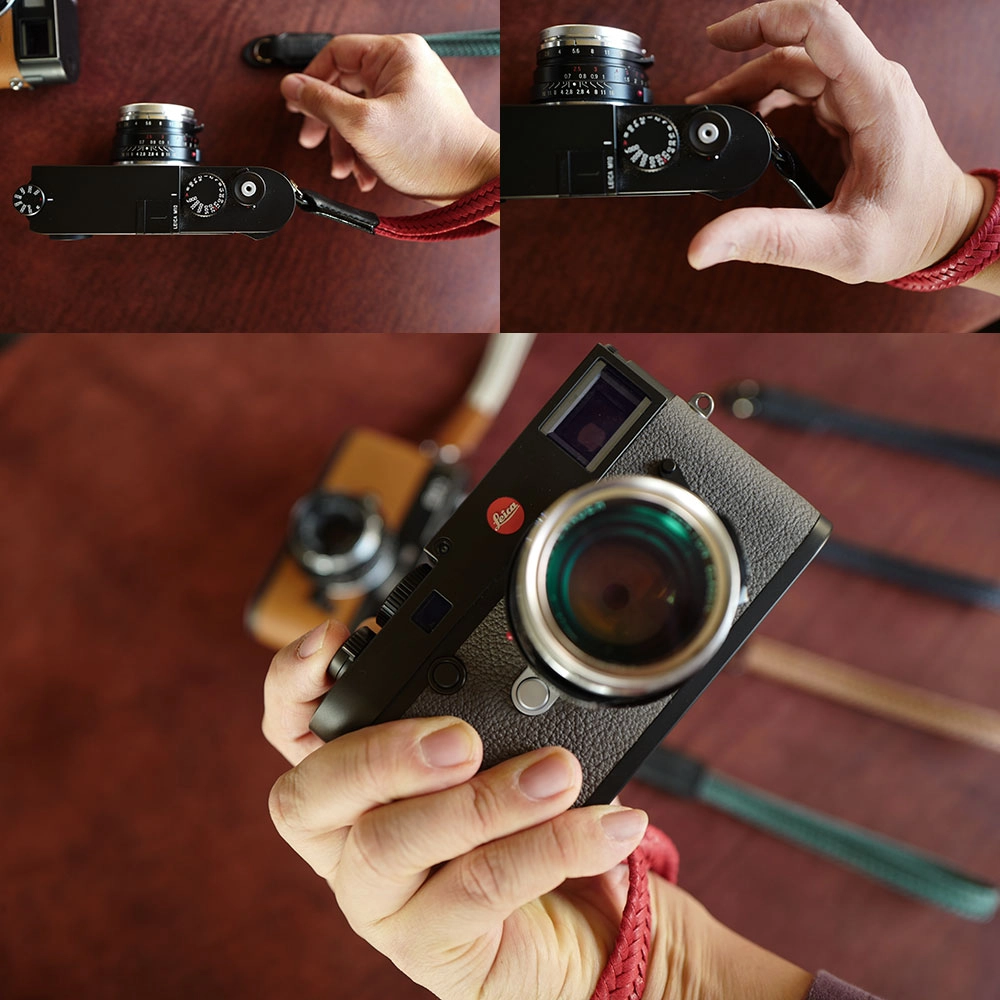 Arte di mano] Waxed cotton hand strap for Leica RF and etc camera