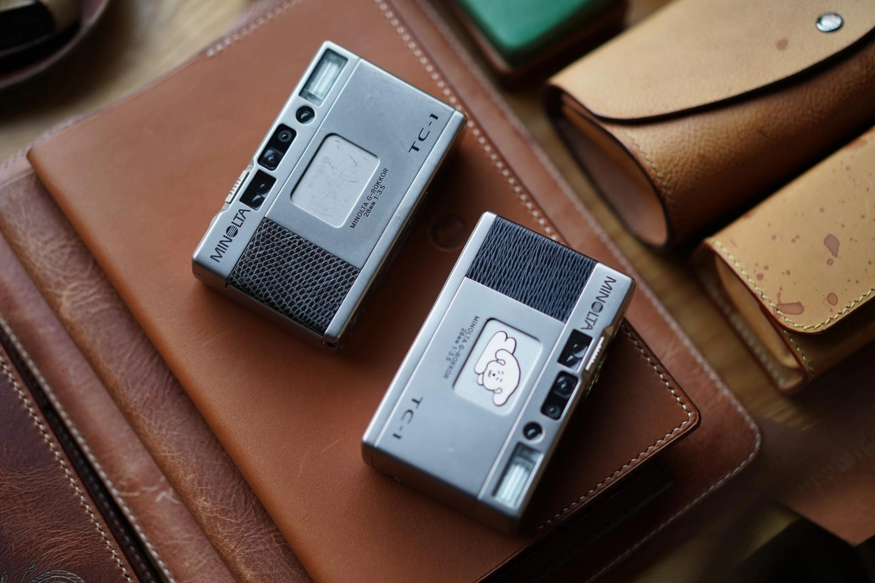 Minolta TC-1 / Real leather skin : LEICA CASES & STRAPS by 