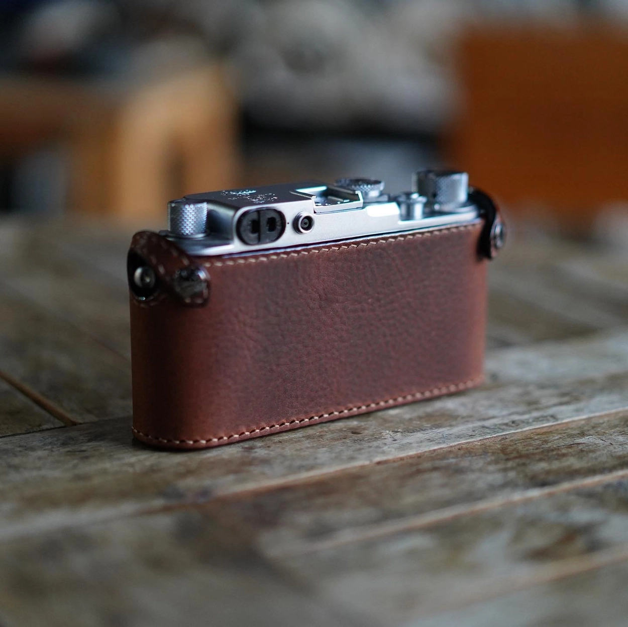 Leica Barnack IIIF half case : LEICA CASES & STRAPS by handcraft