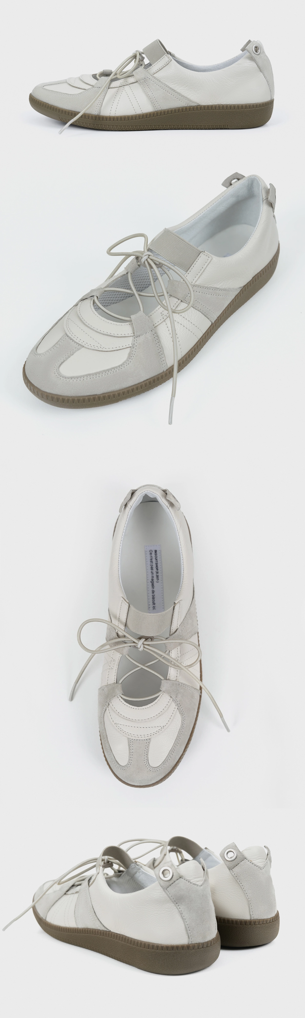スニーカー BISCUITSHOP Classic German Army Ballet Shoes 4BUK207 Classic German Army Ballet Shoes (Pure White) : BISCUITSHOP